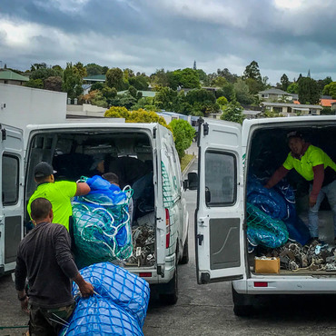 Loading up for another safety net installation