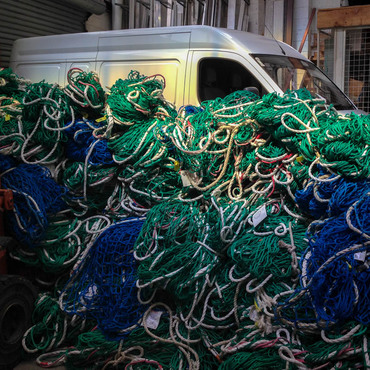 Safety fall nets about to be loaded to go out on site